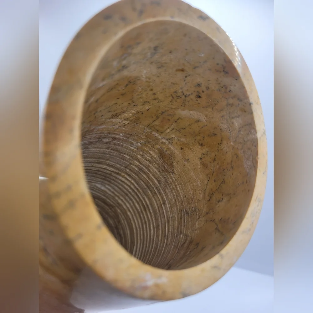Cylindrical Earthy Stone Vintage Vase Minimalist Retro